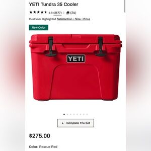 YETI TUNDRA 35 - Vibrant Red *NEW WITH TAGS*